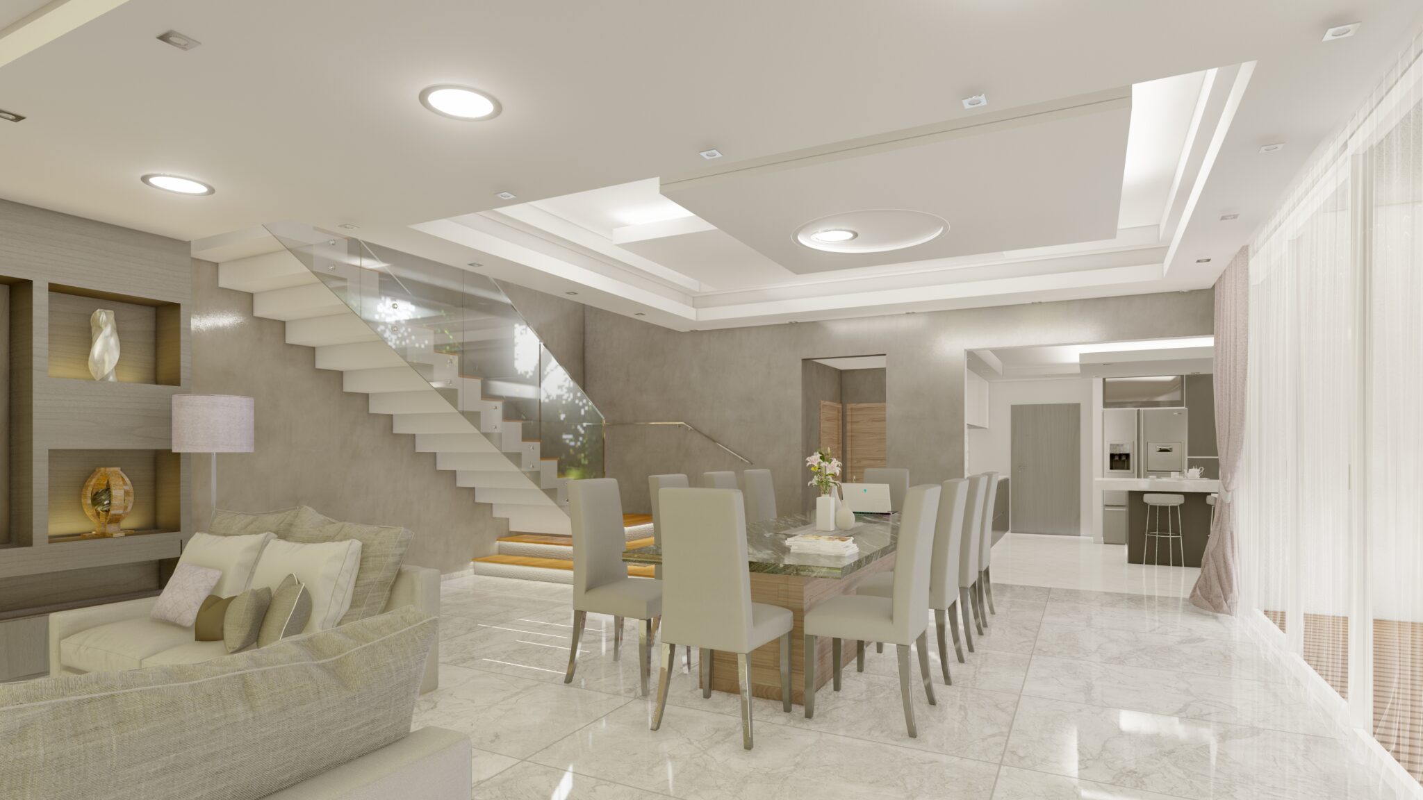 LIVING -ESCALERA